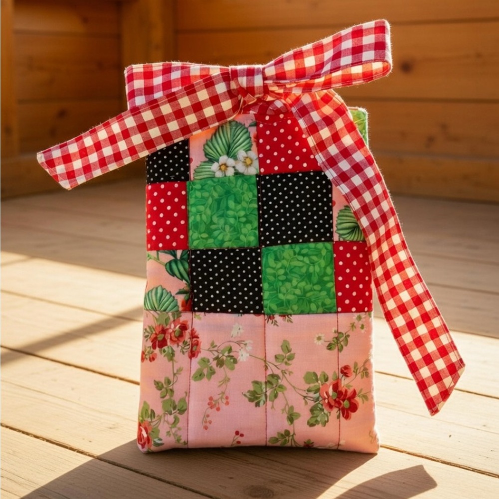 Padded Quilted Book Sleeve